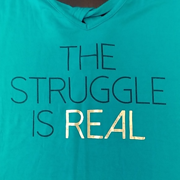 'The Struggle Is Real' cross back graphic tee - Picture 5 of 5